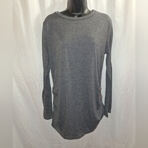 Coolme comfort shirt ruching on both sides buttons on one side size large